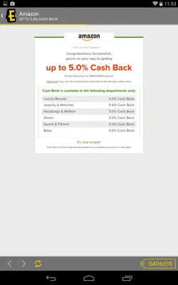 Rakuten Ebates android App screenshot 1