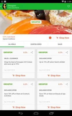 Rakuten Ebates android App screenshot 2